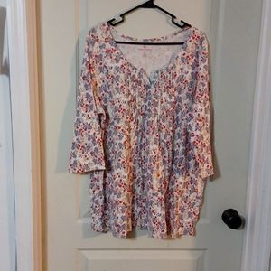 Woman Within flower print top